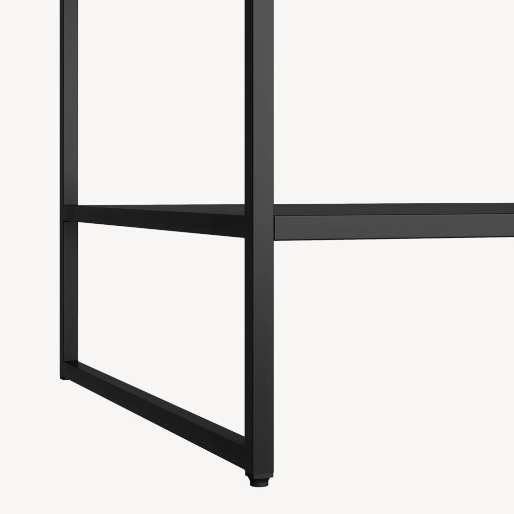Tavolino Salsnes in Acciaio con Ripiano 53 x 51 x 51 cm - Nero [en.casa]