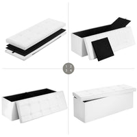 Valora PUFA - LSF702V1 Pouf Organizer Bianco MDF Seduta Contenitore