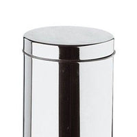 Pattumiera cilindrica 29 cm cromata con apertura a pedale