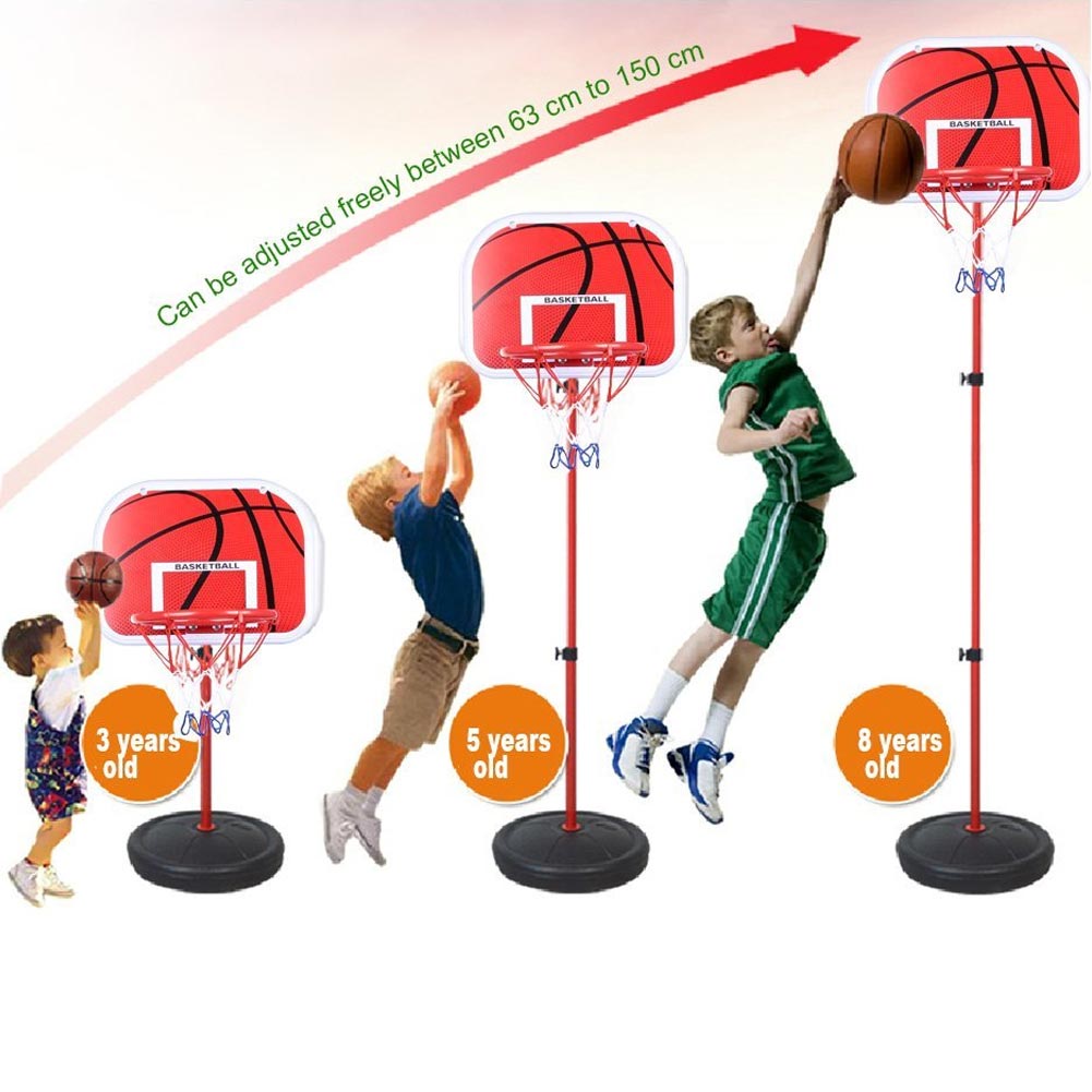 Basket Canestro Piantana Per Bambini Altezza Regolabile Fino 150 Cm Con Pallone