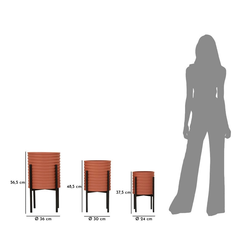 Porta Vasi Milly Tris cm ø 36x56,5-30x48,5-24x37,5
