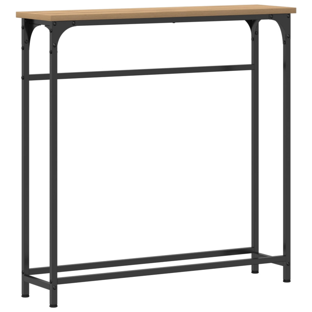 Tavolo consolle Rovere artigianale 75 x 19,5 x 75 cm 863504