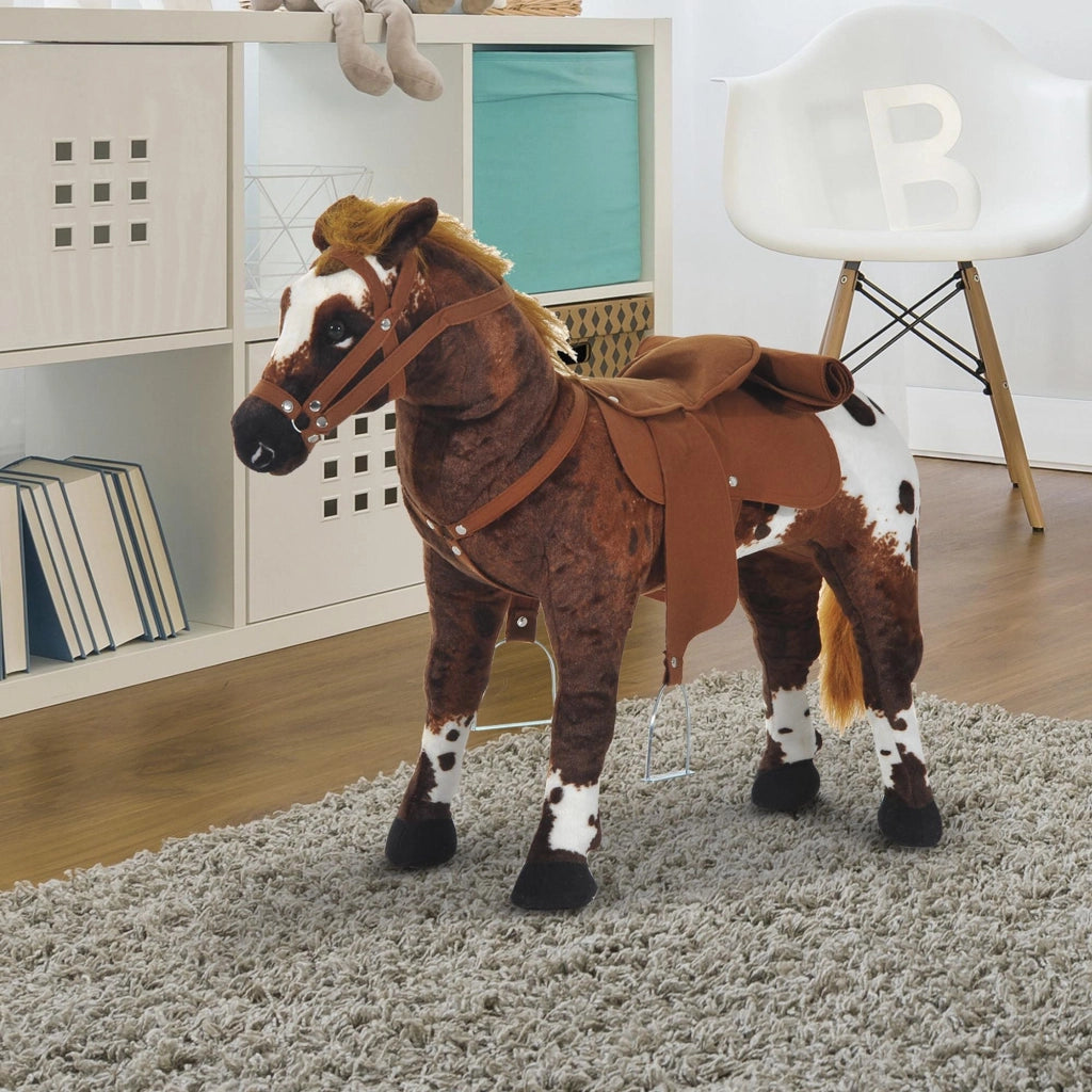 Cavallo a dondolo con sella e suoni ¨C Xylo ¨C marrone