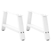 Set di 2 gambe per tavolino da caffè a forma di A 60 x 30 cm moderne e funzionali in acciaio bianco 02_0057101