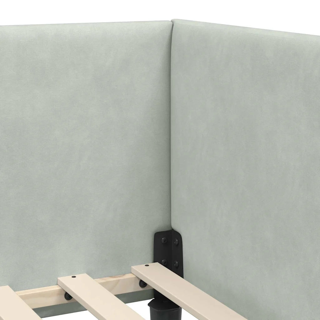Struttura Letto Angolare con Materasso 2 pz-Giroletto con materasso Grigio chiaro 947206