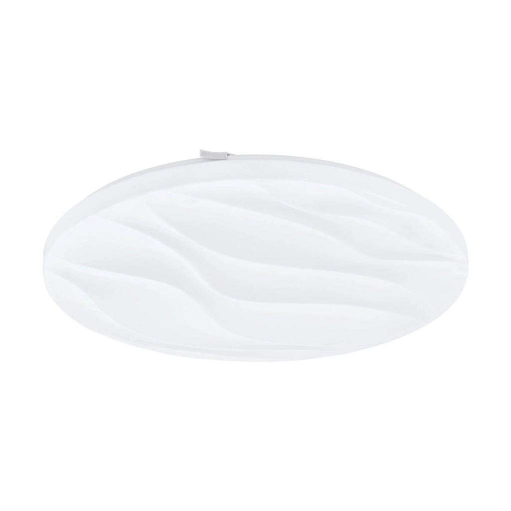 Plafoniera Moderna Benariba Acciaio Bianco Luce Led Integrato 22W