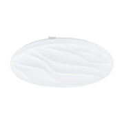 Plafoniera Moderna Benariba Acciaio Bianco Luce Led Integrato 22W
