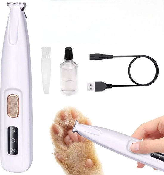Tondeuse per cani - silenziosa tondeuse per cani - 16*3cm - tondeuse per cani ricaricabile con LED - tondeuse per cani per la cura - tondeuse per cani professionale per il taglio di capelli spessi, lunghi e ricci di animali