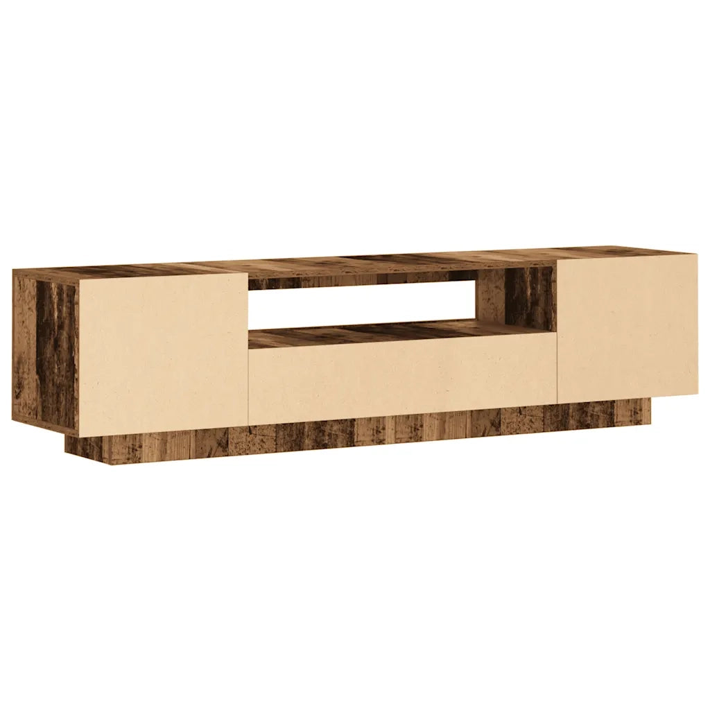 vidaXL Mobile Porta TV con LED Legno Antico 160x35x40 cm Truciolato