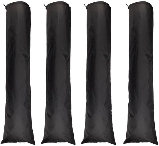 Tas di stoccaggio per tappeti 4 pezzi - impermeabile - riutilizzabile - nero - tessuto di Oxford - 128 x 33 cm