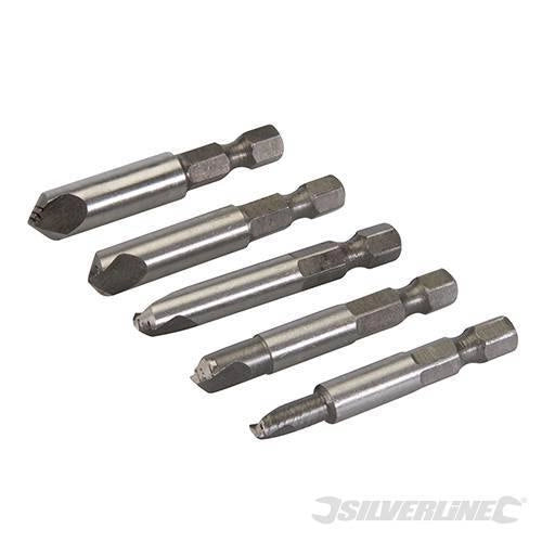 Estrattori per rimuovere viti rotte danneggiate per trapano Silverline 5 pz
