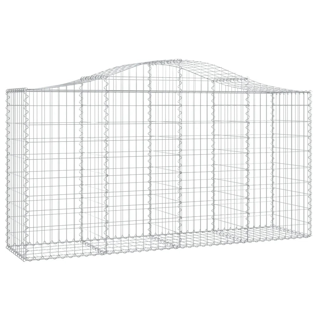 Cesti Gabbioni ad Arco 4 pz 200x50x100/120 cm Ferro Zincato 3145642