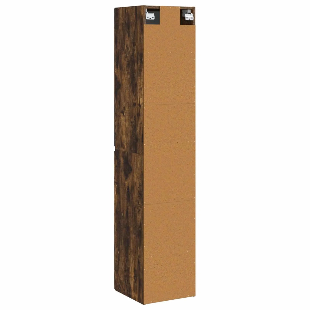 Mobiletto da Bagno a Muro Rovere Fumo 33 x 34,5 x 160 cm 890647