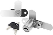 Cassetto a doppia porta di sicurezza in acciaio inox 19 mm con stantuffo a 7 forme per armadi, cassette postali e mobili metallici, chiavi simili, nero