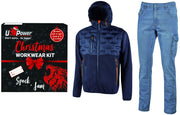 U-Power CHRISTMAS WORKWEAR KIT SPOCK DEEP BLU + JAM DENIM  Mis. L