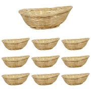 Ceste Cestini espositore intrecciati a nido x10 fibra naturale cm 24,5 x 19x h 8