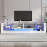 Mobile TV con LED e Vetro ¨C Xylo ¨C Nero Lucido, 181 cm, 2 Ante
