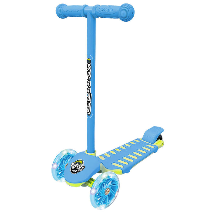 Monopattino 3 Ruote SPEEDY con Ruote Luminescenti Azzurro