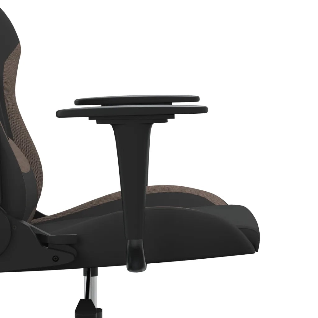 vidaXL Sedia da Gaming Nero e Tortora in Tessuto