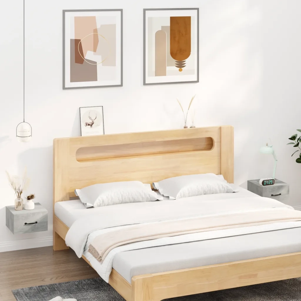 Comodini a Muro 2 pz Grigio Cemento 35x35x20 cm  cod mxl 30821