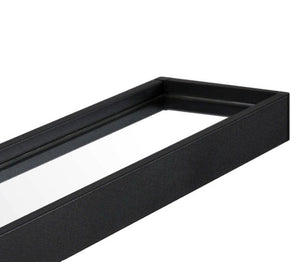 Specchio rotondo VALORA con mensola per bagno e ingresso, nero 80 cm