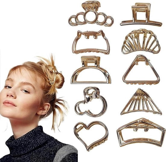 10 pezzi di spille per capelli in metallo per capelli lunghi, spessi e pesanti Spille per capelli eleganti per donne Spille per capelli in metallo per lo stile dei capelli per donne e ragazze