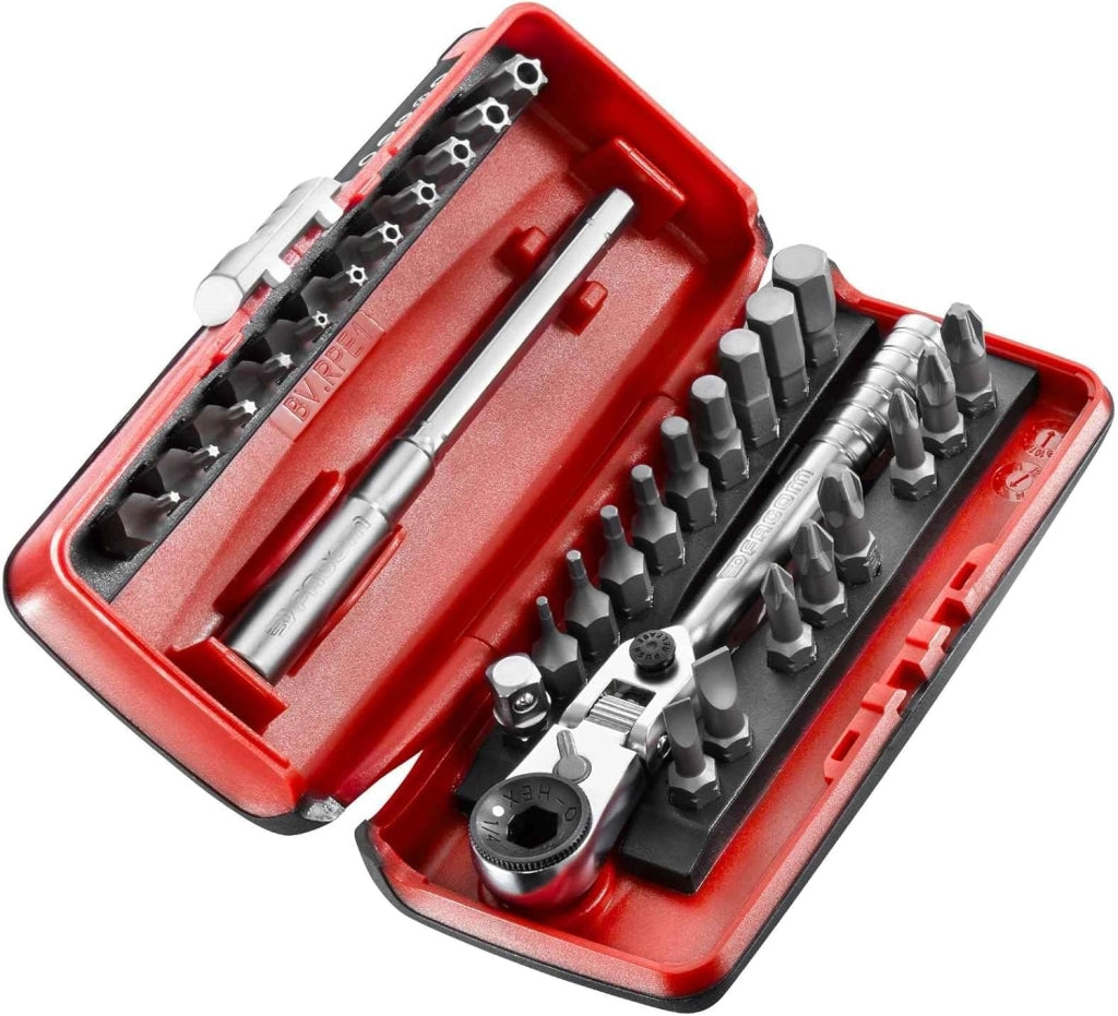 FAC30996 - Set di 31 punte 1/4 + cricchetto R.180J31PB