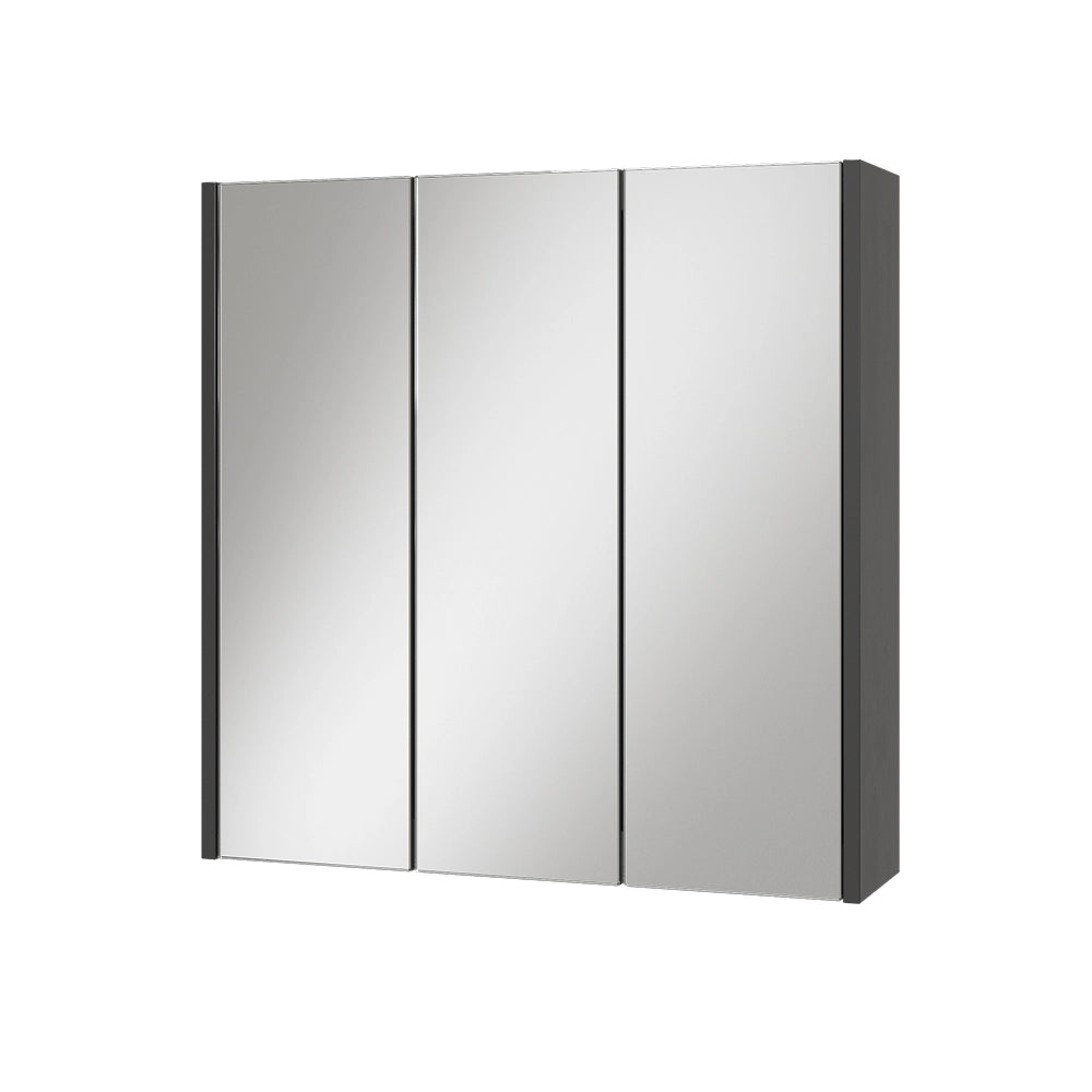 Vicco Specchio contenitore bagno Antracite 67.4 x 68 cm con 3 porte a specchio