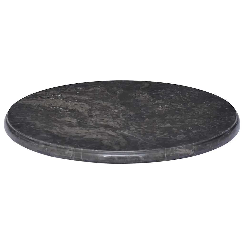 Piano per Tavolo Nero Ã˜50x2,5 cm in Marmo cod mxl 69341