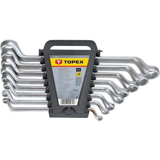 Topex 35d856 chiavi poligonale d doppie 6-22 mm, 8 pezzi asso ds