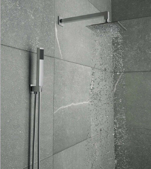 Set doccia a muro (soffione+doccetta) quadrato High Pro - Gedy - Kit con soffione 30 x 30