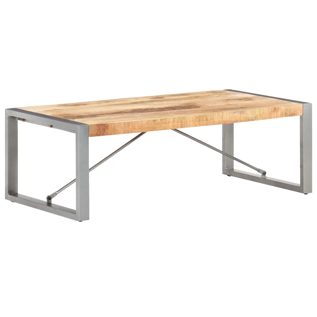 Tavolino da Salotto 120x60x40 cm in Legno di Mango Grezzo 321538
