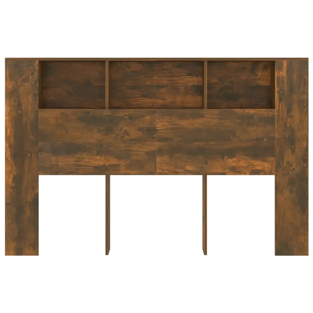 Testiera con Scomparti Rovere Fumo 160x18,5x104,5 cm 817273