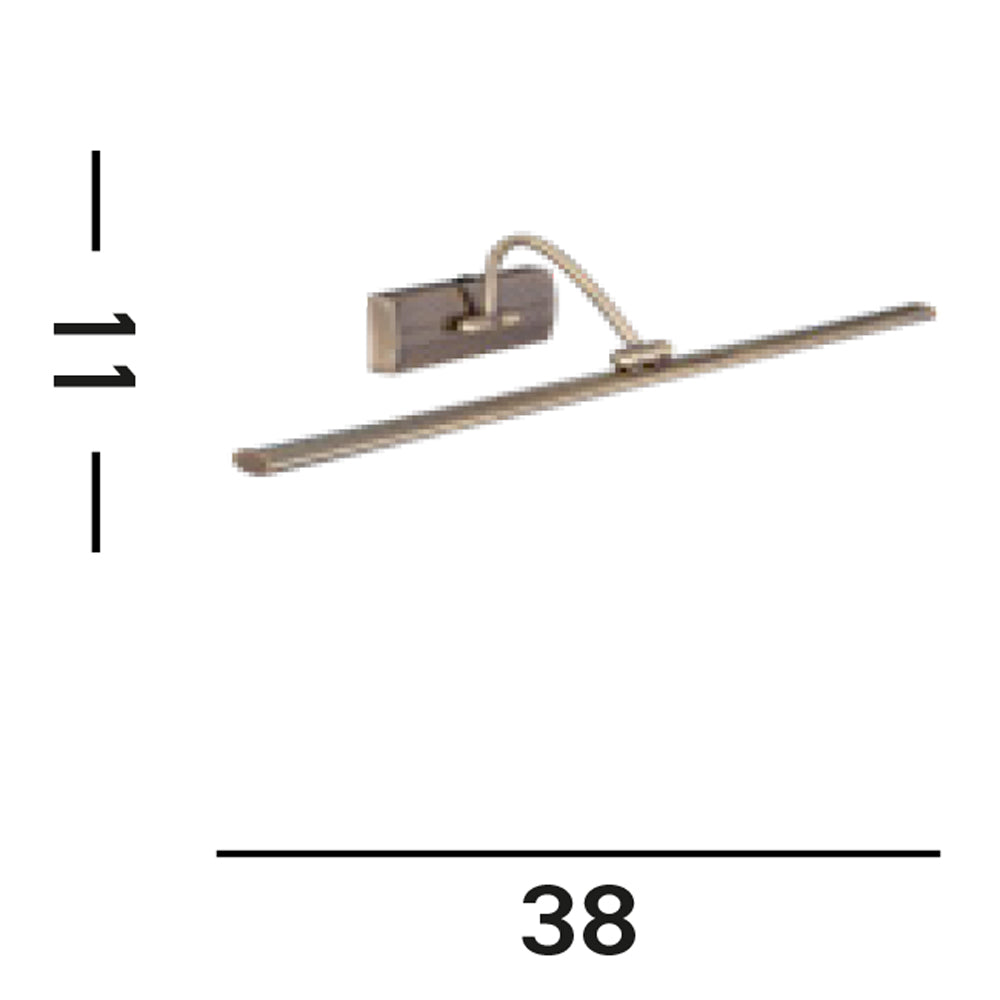 Applique Contemporanea Barcellona Acciaio Ottone Led 10W 3000K