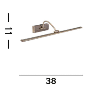 Applique Contemporanea Barcellona Acciaio Ottone Led 10W 3000K