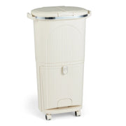 Pattumiera cucina 38l coperchi bidone differenziata 2 secchi rimovibili-Pattumiera contenitore per rifiuti soggiorno Beige