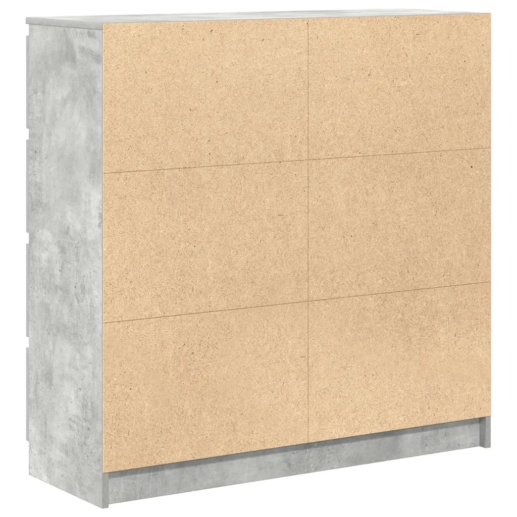Credenza | Madia | Buffet da pranzo | Armadio da pranzo Grigio Cemento 100x35x99 cm in Legno Multistrato
