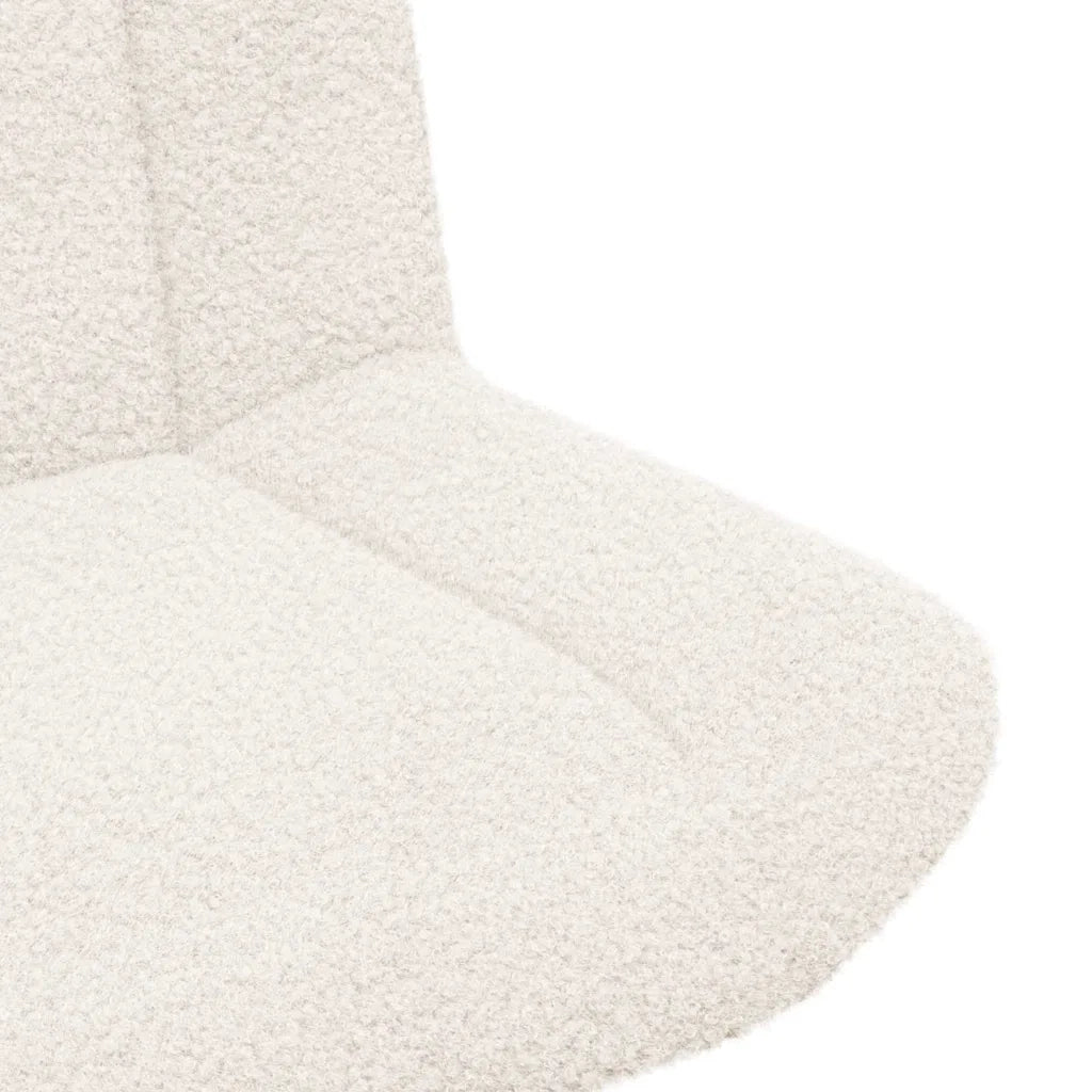 Sedia girevole Crema 63 x 75 x 76 cm Pelle di Pecora 42007335