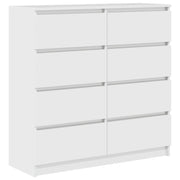 Credenza | Madia | Buffet da pranzo | Armadio da pranzo Bianca 100x35x99 cm in Legno Multistrato