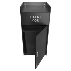 Contenitore Pattumiera Svuota Vassoi in Legno di Quercia Commerciale Capacità 100L