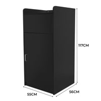 Contenitore Pattumiera Svuota Vassoi in Legno di Quercia Commerciale Capacità 100L