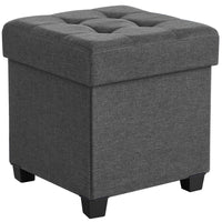 Valora PUFA Pouf portaoggetti in MDF grigio chiaro per camera da letto LSF014G01V1