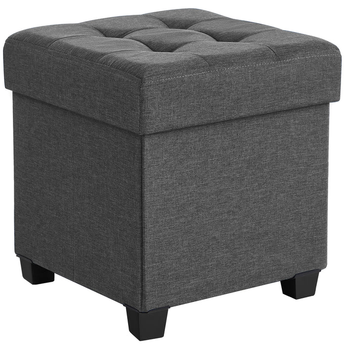 Valora PUFA Pouf portaoggetti in MDF grigio chiaro per camera da letto LSF014G01V1