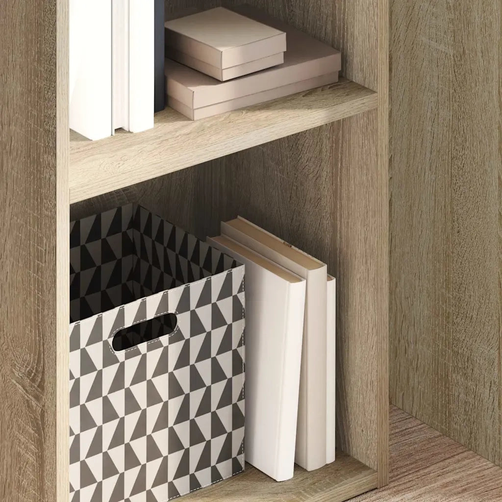 Libreria Rovere Sonoma 40x30x152 cm in Legno Multistrato 857878