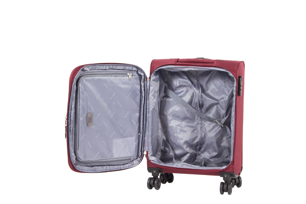 Trolley Valigia Bagaglio a Mano Espandibile in Poliestere con Combinazione Ravizzoni Galaxy Bordeaux