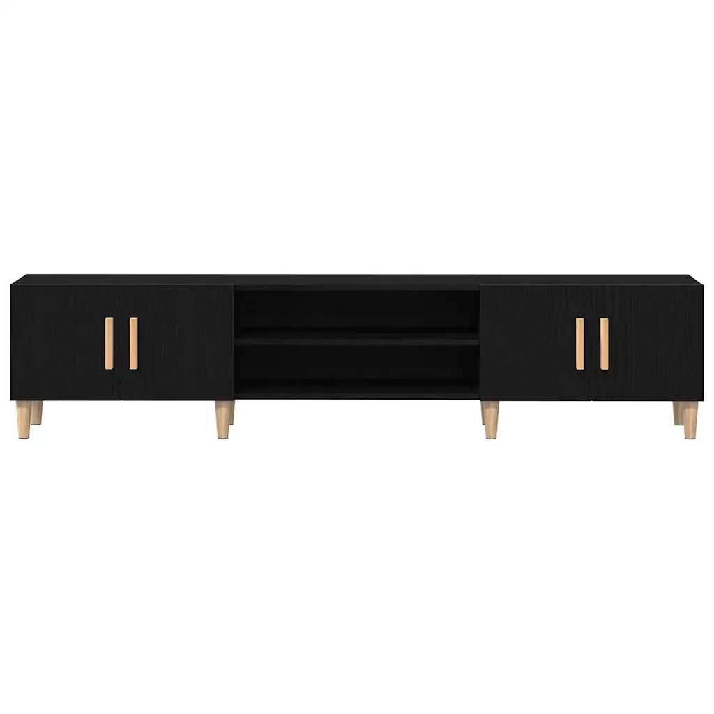 Mobile TV-Credenza per TV-Console TV Rovere Nero 180 x 31,5 x 40 cm Legno multistrato 296850