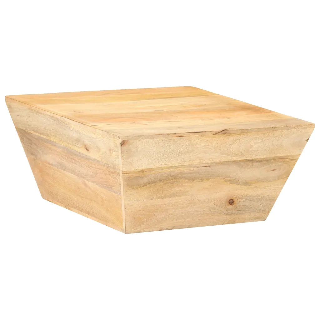Tavolino Salotto a Forma di V 66x66x30 cm Legno Massello Mango 320387
