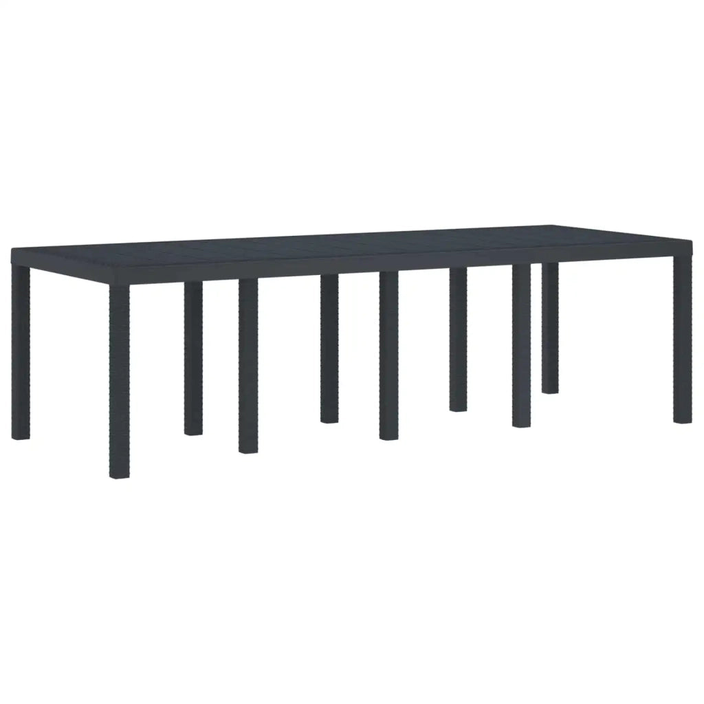 Tavolo da Giardino Antracite 250 x 100 x 73 cm polyrattan