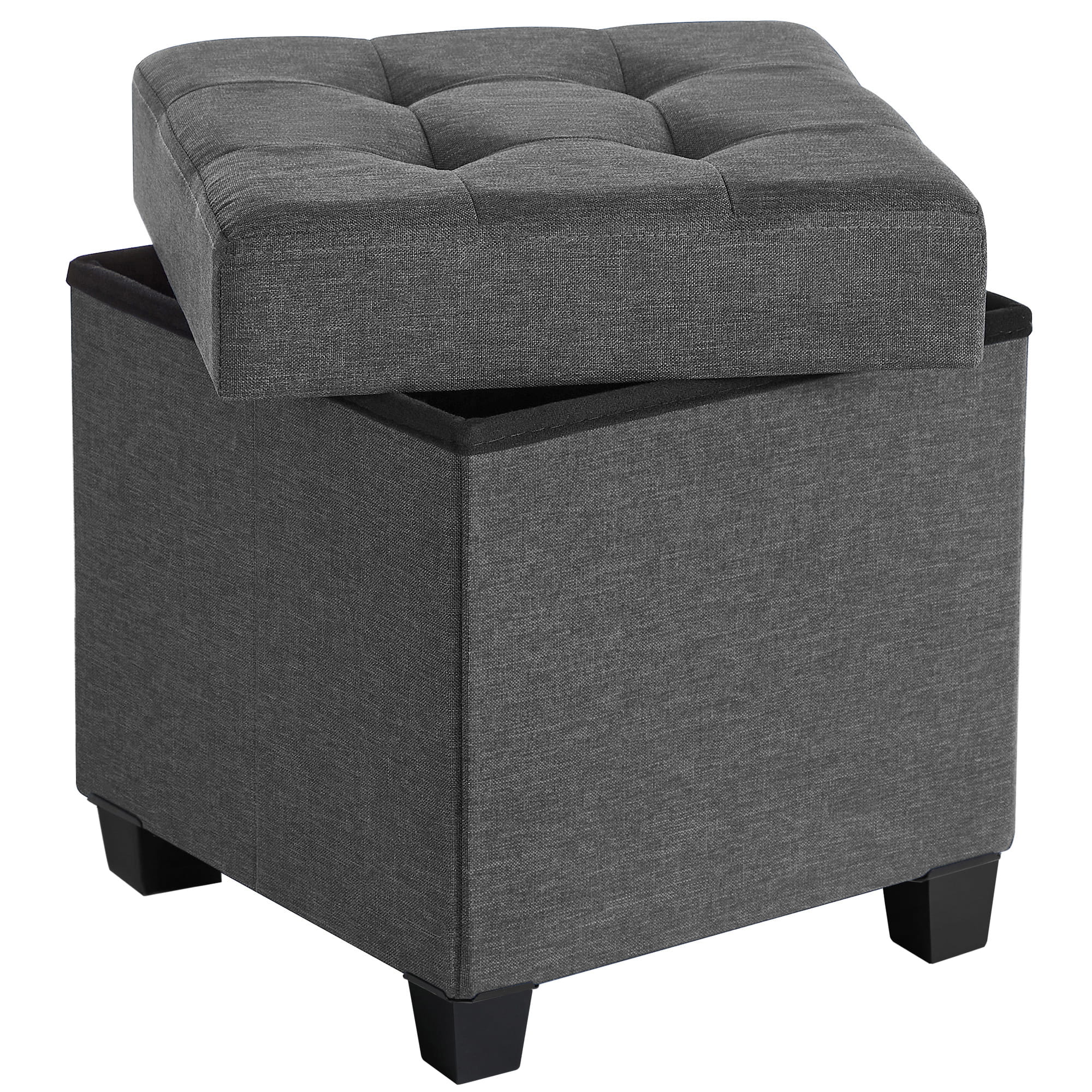Valora PUFA Pouf portaoggetti in MDF grigio chiaro per camera da letto LSF014G01V1