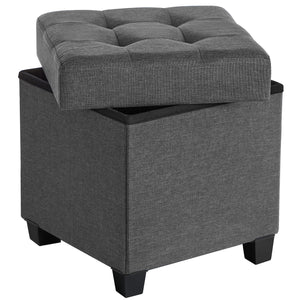 Valora PUFA Pouf portaoggetti in MDF grigio chiaro per camera da letto LSF014G01V1